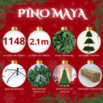 Arbol Pino Navidad 2.10 M Artificial Jardimex Color Verde