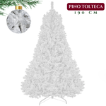 Arbol Navidad 1.90m Artificial Blanco Pino Frondoso Jardimex