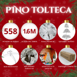 Arbol Navidad 1.60m Artificial Blanco Quebec Tupido Frondoso