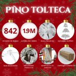 Arbol Navidad 1.90m Artificial Blanco Pino Frondoso Jardimex