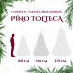 Arbol Navidad 1.90m Artificial Blanco Pino Frondoso Jardimex