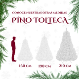 Arbol Navidad 2.10m Artificial Blanco Pino Frondoso Jardimex