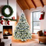 Arbol Navidad Artificial Nevado 1.60 M Follaje Jardimex Pino