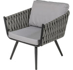 Sala Exterior Tejida Rattan Jardin Patio Terraza 4 Pz Gris