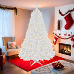 Arbol Navidad Blanco 2.0 Mts Luces Led 600 Ramas Frondoso