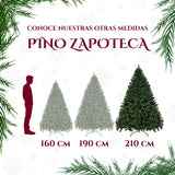 Arbol Navidad Pino 2.10m Artificial 1580 Ramas Verde Grande