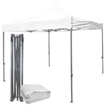 Carpa 3x3 Toldo con Paredes Transparentes Plegable Carpa Blanco